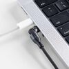 USB-C 変換アダプタケーブル（540°回転・PD240W・上下左右・全方向対応・L字・L型・コネクタ・USB2.0・急速充電・Type-C・方向変換・ガンメタリック）