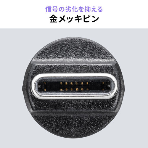 USB-C 変換アダプタケーブル（540°回転・PD240W・上下左右・全方向対応・L字・L型・コネクタ・USB2.0・急速充電・Type-C・方向変換・ガンメタリック）