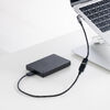 USB A to C 変換アダプタケーブル（540°回転・上下左右・全方向対応・L字/L型コネクタ・USB2.0 Type-Cオス-USB Aメス・方向変換・ガンメタリック）