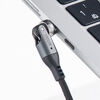 USB A to C 変換アダプタケーブル（540°回転・上下左右・全方向対応・L字/L型コネクタ・USB2.0 Type-Cオス-USB Aメス・方向変換・ガンメタリック）