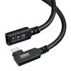 USB Type-C 延長ケーブル （L字コネクタ・PD100W・映像出力・4K60Hz・Altモード・USB5Gbps・高速通信・3重シールド構造・1m）