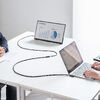 USB Type-C 延長ケーブル （L字コネクタ・PD100W・映像出力・4K60Hz・Altモード・USB5Gbps・高速通信・3重シールド構造・1m）