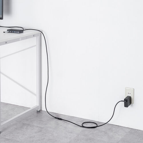 USB Type-C 延長ケーブル （L字コネクタ・PD100W・映像出力・4K60Hz・Altモード・USB5Gbps・高速通信・3重シールド構造・1m）
