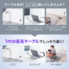 USB Type-C 延長ケーブル （L字コネクタ・PD100W・映像出力・4K60Hz・Altモード・USB5Gbps・高速通信・3重シールド構造・1m）