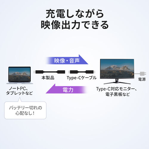 USB Type-C 延長ケーブル（PD100W・映像出力・4K60Hz・Altモード・USB5Gbps・高速通信・3重シールド構造・1m）
