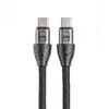 USBケーブル（USB Type-C・ストラップ・急速充電・PD240W対応・ハンドストラップ・22cm・データ通信・丸形メッシュ・ブラック）