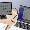 USBケーブル （USB Type-C・ストラップ・急速充電・PD240W対応・リストストラップ・32cm・手首に通せる・ハンドストラップ・データ通信・丸形メッシュ・ブラック）