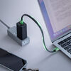 USBケーブル（USB Type-C・ストラップ・急速充電・PD240W対応・リストストラップ・PUレザー・手首に通せる・ハンドストラップ・約32cm・スマホ・PC充電・ブラック）