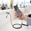 USBケーブル（USB-C・USB-A・データブロッカー・データ通信遮断・データ抜き取り対策・PD60W・USB2.0・シリコンケーブル・1m・ブラック）