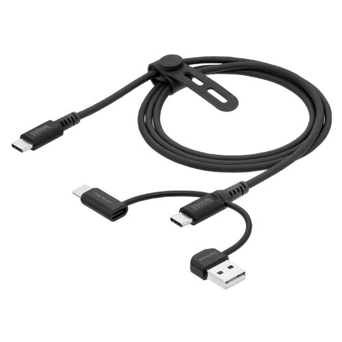 USBケーブル（USB-C・USB-A・データブロッカー・データ通信遮断・データ抜き取り対策・PD60W・USB2.0・シリコンケーブル・1m・ブラック）