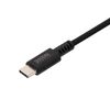 USBケーブル（USB-C・USB-A・データブロッカー・データ通信遮断・データ抜き取り対策・PD60W・USB2.0・シリコンケーブル・1m・ブラック）