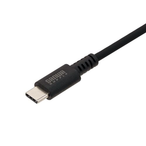 USBケーブル（USB-C・USB-A・データブロッカー・データ通信遮断・データ抜き取り対策・PD60W・USB2.0・シリコンケーブル・1m・ブラック）