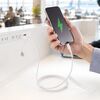 USBケーブル（USB-C・USB-A・データブロッカー・データ通信遮断・データ抜き取り対策・PD60W・USB2.0・シリコンケーブル・1m・ ホワイト）
