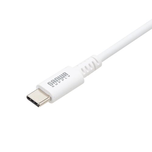 USBケーブル（USB-C・USB-A・データブロッカー・データ通信遮断・データ抜き取り対策・PD60W・USB2.0・シリコンケーブル・1m・ ホワイト）