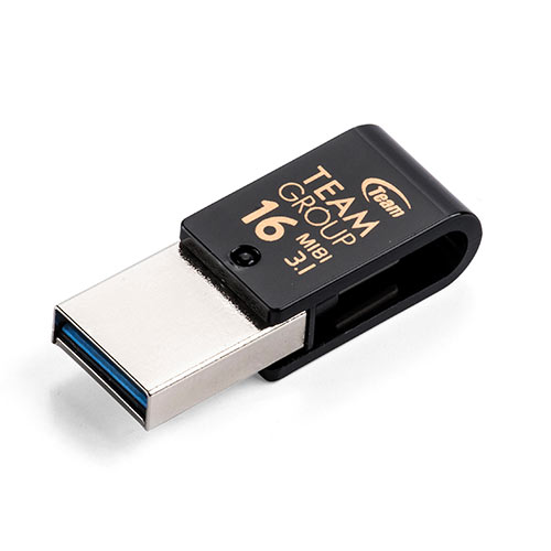 USBメモリ(USB Type-C/USB3.1 Gen1・16GB・スイング式・超小型・名入れ）