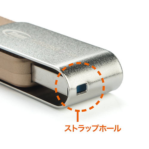 USBメモリ（USB3.2・128GB・回転式キャップ付き）