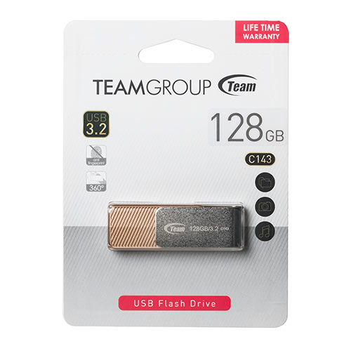 USBメモリ（USB3.2・128GB・回転式キャップ付き）