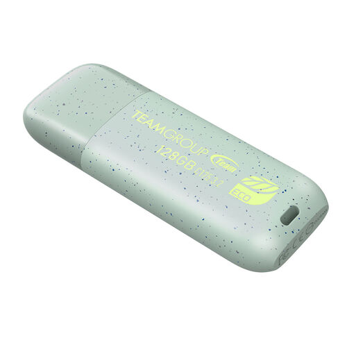 USBメモリ（128GB・エコ・再生プラスチック・USB 3.2・Gen1・キャップ式・RoHS・環境保護認証・SDGs・C175・ECO・Team製）