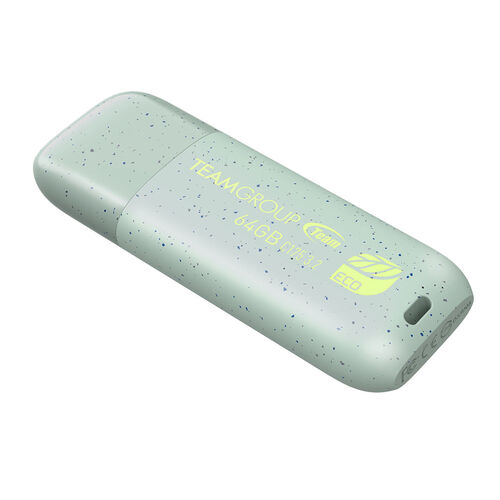 USBメモリ（64GB・エコ・再生プラスチック・USB 3.2・Gen1・キャップ式・RoHS・環境保護認証・SDGs・C175・ECO・Team製）