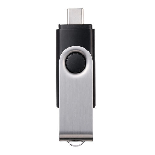 USBメモリ（32GB・USB A・タイプC・両対応・ネックストラップ付き・スイング式・おすすめ・名入れ対応） 3USCA32G