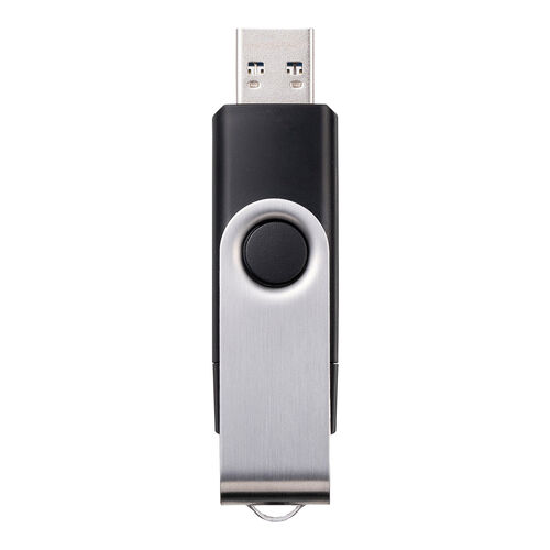 USBメモリ（64GB・USB A・タイプC・両対応・ネックストラップ付き・スイング式・おすすめ・名入れ対応） 3USCA64G