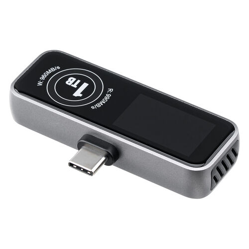 外付けSSD（1TB・冷却ファン内蔵・液晶画面付き・タイプC・USB3.2Gen2・コンパクト・ポータブル・PD充電対応・バックアップ・超小型・読込990MB/s・書込960MB/s）