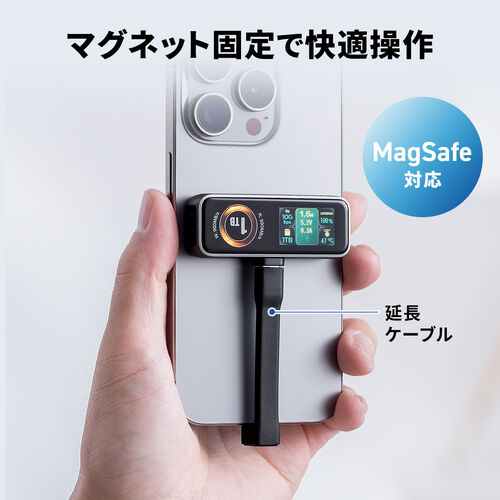 外付けSSD（・2TB・冷却ファン内蔵・液晶画面付き・タイプC・USB3.2Gen2・コンパクト・ポータブル・PD充電対応・バックアップ・超小型・読込990MB/s・書込960MB/s）