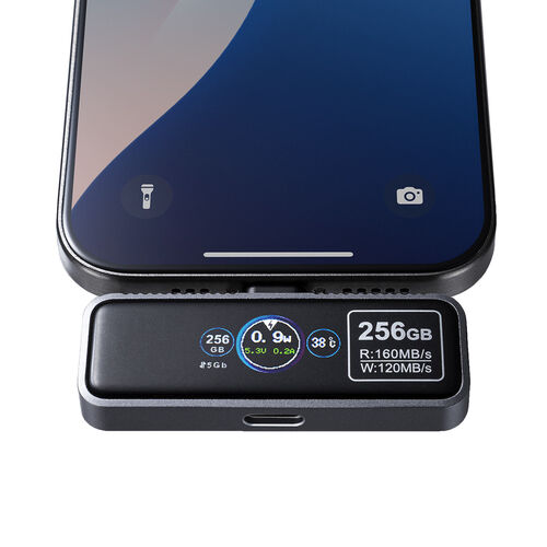 USBメモリ（256GB・iPhone・スマホ対応・Type-C・マグネット式・MagSafe・バックアップ・PC・PS5・MAC・IPAD・シルバー）IPCLED256G