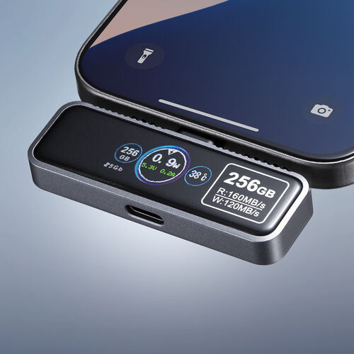 USBメモリ（512GB・iPhone・スマホ対応・Type-C・マグネット式・MagSafe・バックアップ・PC・PS5・MAC・IPAD・シルバー）IPCLED512G |