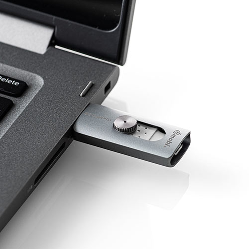 iPhone・iPad USBメモリ 128GB（USB3.1 Gen1・Lightning対応・MFi認証・iStickPro 3.0・ガンメタリック）