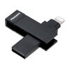 USBメモリ（ライトニング ＆ USB-A・128GB・MFi認証・iPhone/iPad/Android 対応・パソコン・写真・動画・バックアップ・スイング式・iXflash）