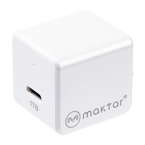 Qubii （EX・タイプC・1TB・メモリ内蔵 ・PD60W・高速充電 ・Android・自動バックアップ・パソコン不要・iPad・iPhone15・ホワイト）IPLBC1TW