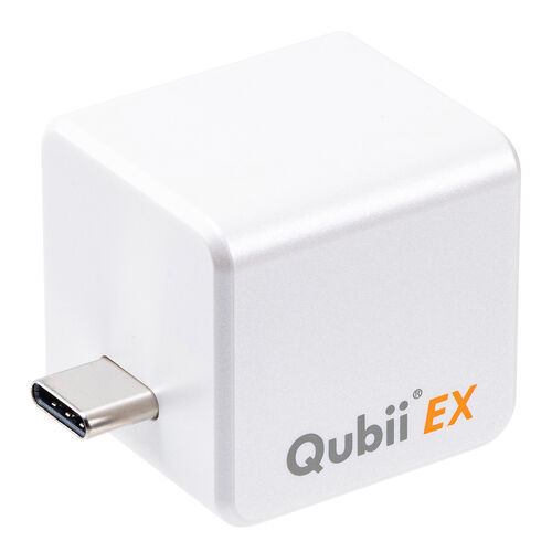 Qubii （EX・タイプC・512GB・メモリ内蔵 ・PD60W・高速充電 ・Android・自動バックアップ・パソコン不要・iPad・iPhone15・ホワイト）IPLBC512GW