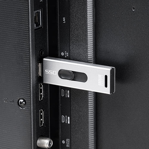 外付けSSD(1TB・容量・PC・ゲーム・シルバー・おすすめ） USSD1TBS サンワサプライ