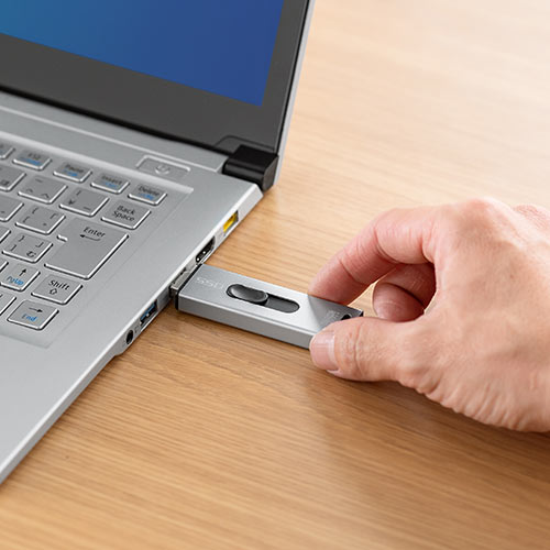 外付けSSD(2TB・容量・PC・ゲーム・シルバー・おすすめ）USSD256GS サンワサプライ