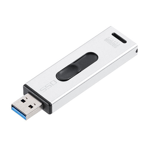 外付けSSD(512GB・容量・PC・ゲーム・シルバー・おすすめ）USSD512GS サンワサプライ