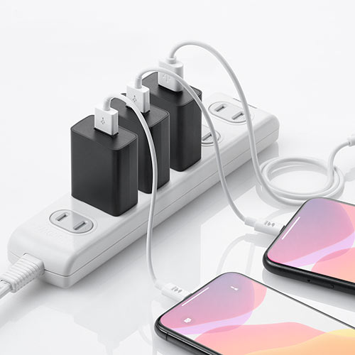 USB充電器（1ポート・1A・コンパクト・PSE取得・USB-ACアダプタ・iPhone充電対応・ブラック）