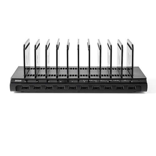 USB充電ステーション（充電スタンド・収納充電・最大15A/75W・10ポート搭載・10台同時充電・スマホ・タブレット対応）