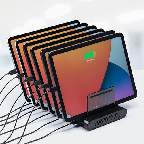 USB充電ステーション（充電スタンド・収納充電・最大15A/75W・10ポート搭載・10台同時充電・スマホ・タブレット対応）