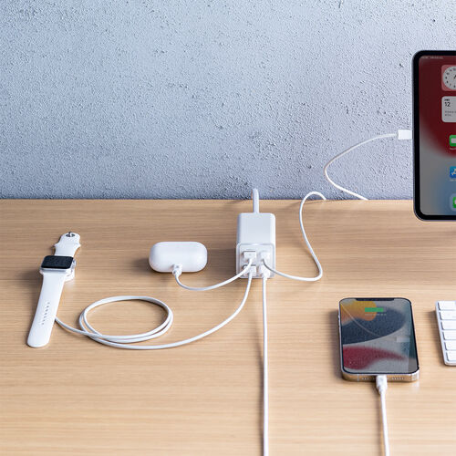 Type-C PD 充電器（4ポート・65W・急速充電器・GaN窒素ガリウム採用・PSE認証・USB-C/USB-A機器対応・iPhone・Android・iPad・MacBook）