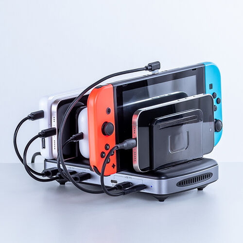 USB充電ステーション（6ポート・合計96W出力・USB PD20W・Type-C×3