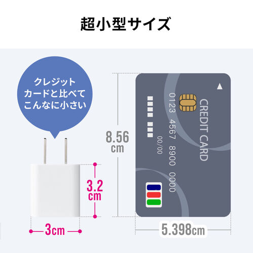 USB-C充電器（AC充電器・PD20W・急速充電・超小型・コンパクト・PSE取得・iPhone・iPad・スマホ・タブレット・Switch）