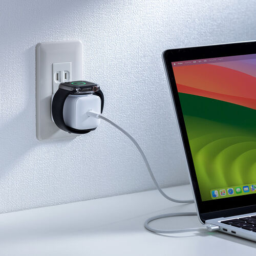 USB-C充電器（アップルウォッチ・充電器・PD 30W・USB-C・1ポート・折りたたみ式プラグ・急速充電・iPhone・iPad・Made for Apple Watch認証品・PSE認証品）