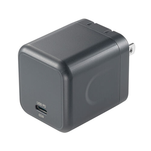 USB充電器（PD 充電器・最大65W・1ポート・Type-C×1・GaN採用・折りたたみ式プラグ・超小型・キューブ・急速充電・ノートパソコン・スマホ・タブレット・PSE適合商品）