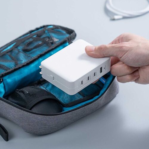 USB充電器（PD 合計最大145W・4ポート・1ポート最大140W・Type-C×3・USB-A×1・GaN採用・折りたたみ式プラグ・急速充電・ノートパソコン・複数ポート・PSE適合商品・ホワイト）
