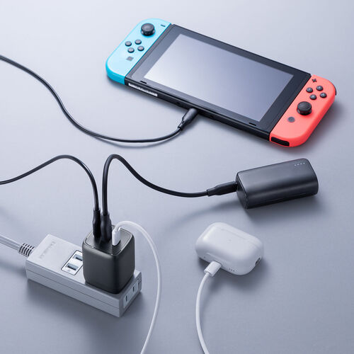 USB充電器（PD 充電器・1ポート最大67W・合計65W・3ポート・Type-C×3・GaN採用・超小型・折りたたみ式プラグ・急速充電・スマホ・タブレット・PSE適合商品）