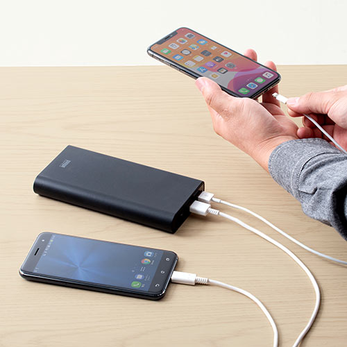 モバイルバッテリー(大容量・PD30W対応・PSE適合・Type Cケーブル付・20100mAh）