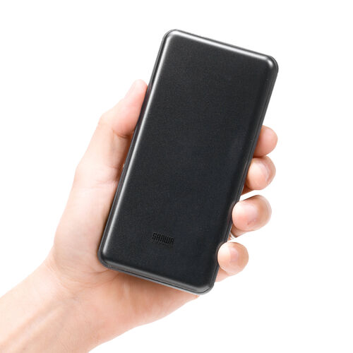 【在庫限り特価品！】モバイルバッテリー（10000mAh・軽量・小型・持ち運び・大容量・PD20W・PSE認証済み・薄型・アルミ・飛行機・持ち込み・機内） BTL050BK