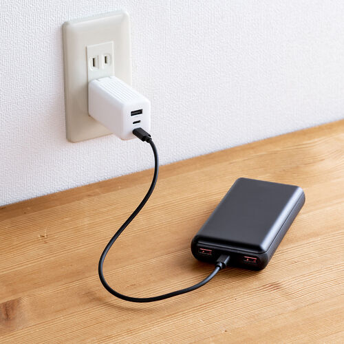 モバイルバッテリー（20000mAh・軽量・小型・持ち運び・大容量・PD20W・PSE認証済み・薄型・アルミ・飛行機・持ち込み・機内）BTL051BK