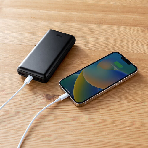 モバイルバッテリー（20000mAh・軽量・小型・持ち運び・大容量・PD20W・PSE認証済み・薄型・アルミ・飛行機・持ち込み・機内）BTL051BK